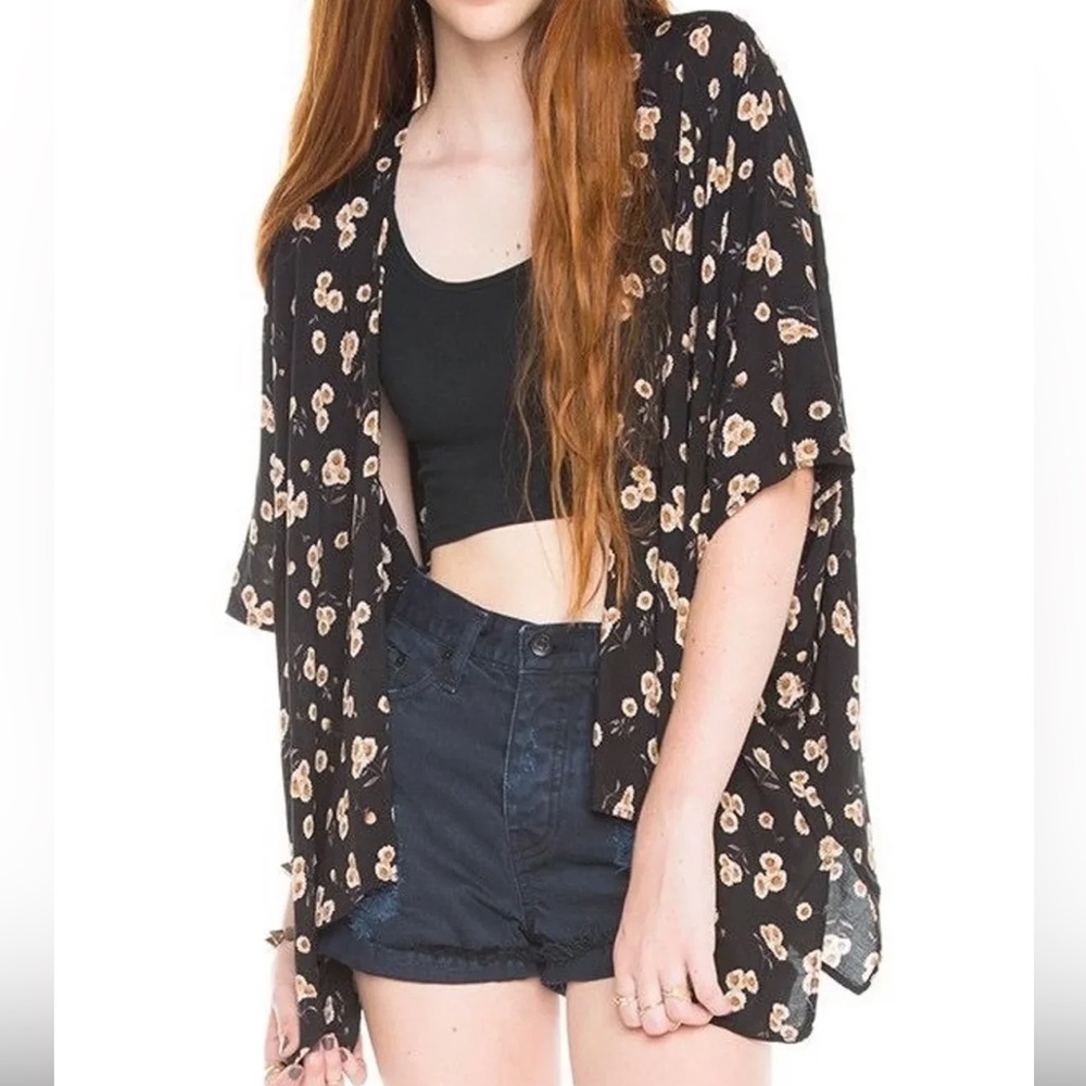 Brandy Melville Sunflower Kimono Coverup
